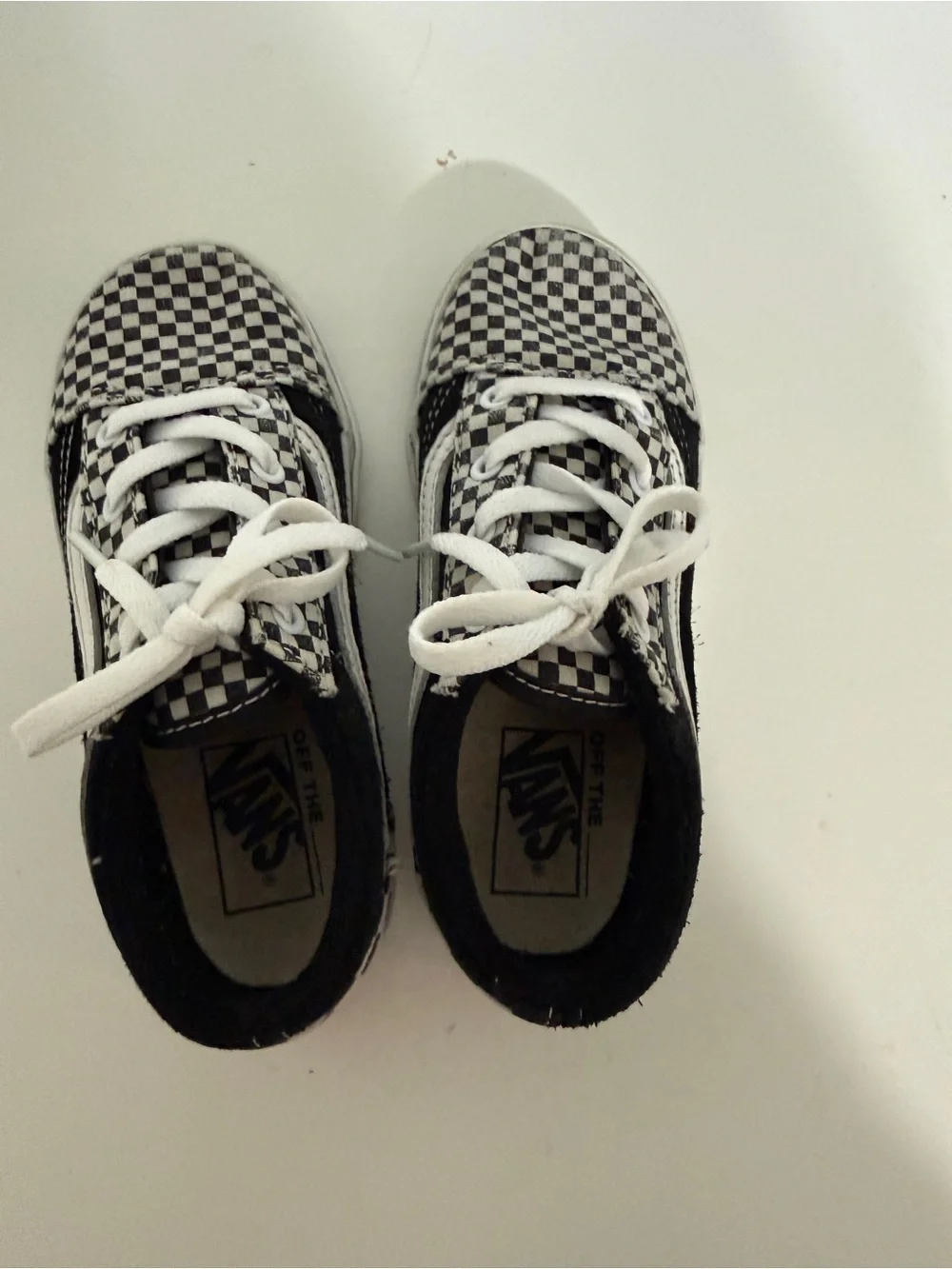 VANS Old Skool Black White Checkerboard Canvas Low Top Lace Up Sneaker Toddler10